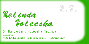 melinda holecska business card